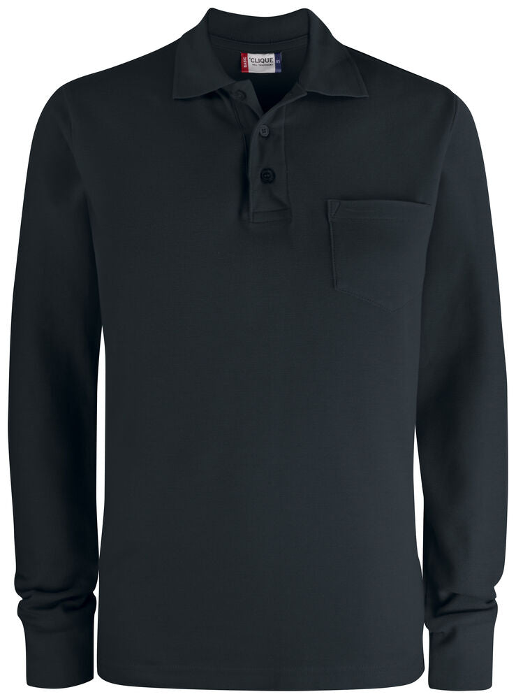 Basic Polo Pocket L/S (028235)