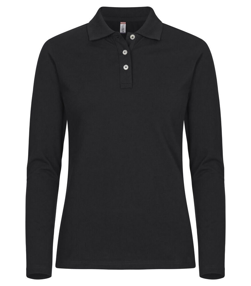 Stretch Premium Polo L/S Women (028263)