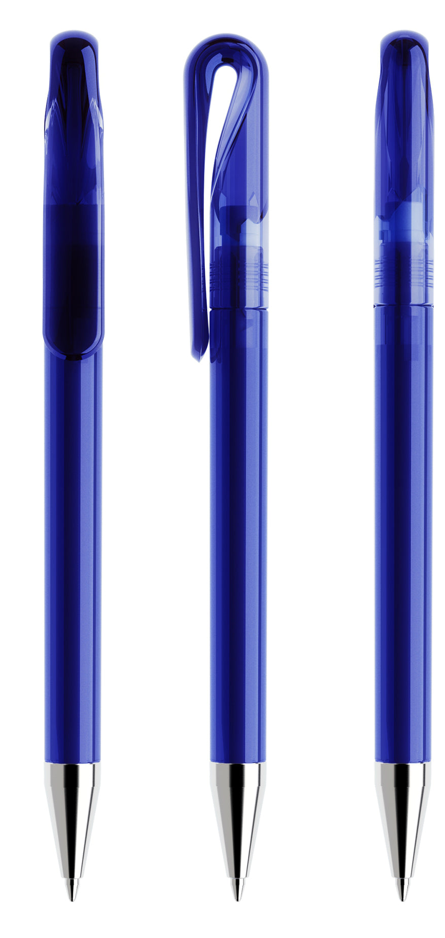 Prodir DS1TTC Transparent with Chrome Metal Nose-Cone