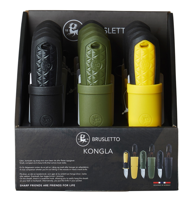 Kniv Kongla 12stk Display Assorted Colour