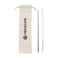 Reusable 1 piece ECO Straw Set stainless-steel straw (261277)