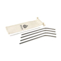 ECO RVS 4 pieces ECO Straw Set stainless-steel straws (261386)