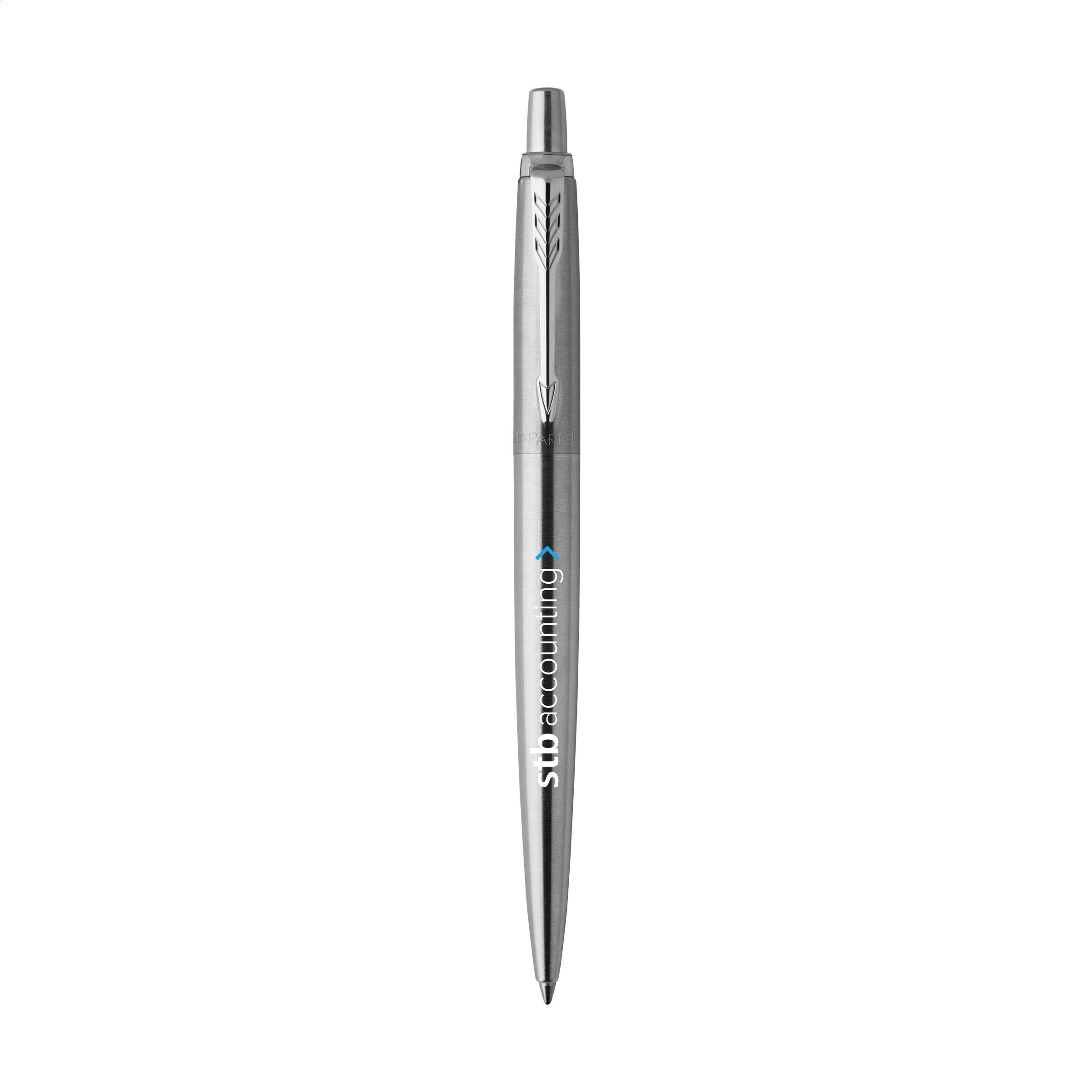Parker Jotter Steel Ballpoint Pen - Blue Ink (262796)