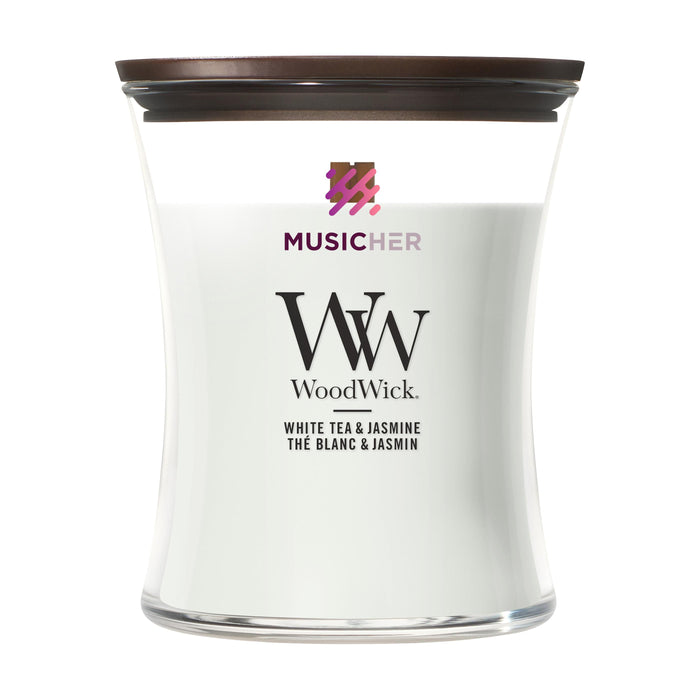 WoodWick White Tea & Jasmine Medium Candle