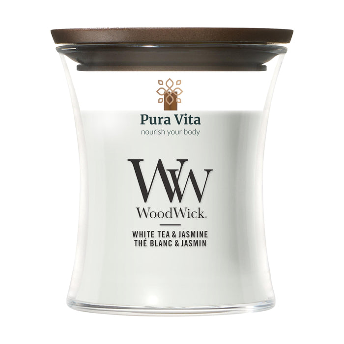 WoodWick White Tea & Jasmine Mini Candle
