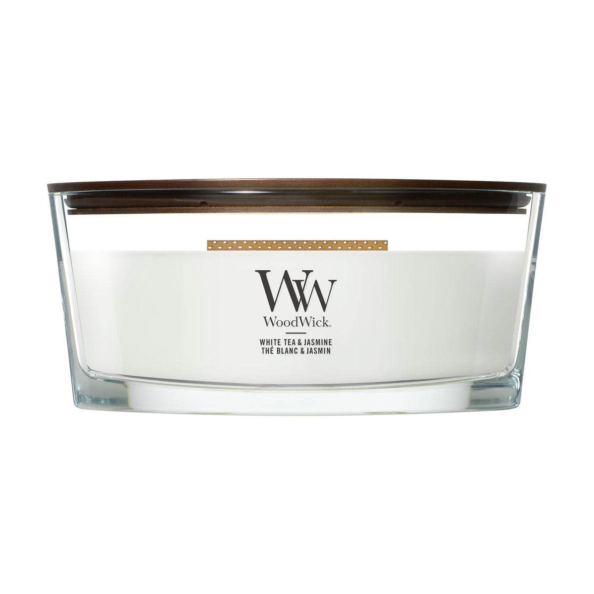WoodWick White Tea & Jasmine Ellipse Candle