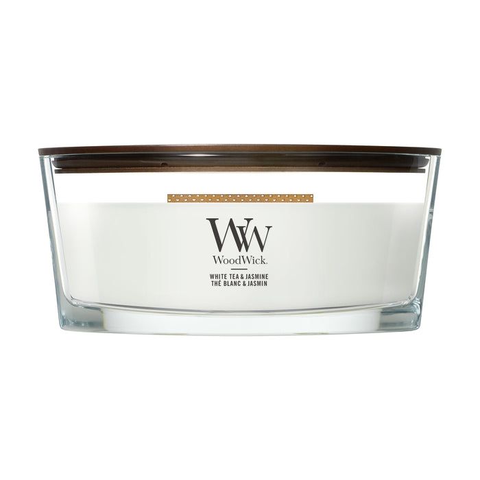 WoodWick White Tea & Jasmine Ellipse Candle