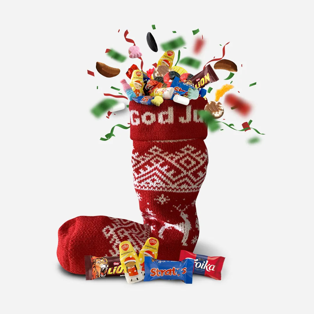 Julesokk med godterifavoritter 0,8 kg