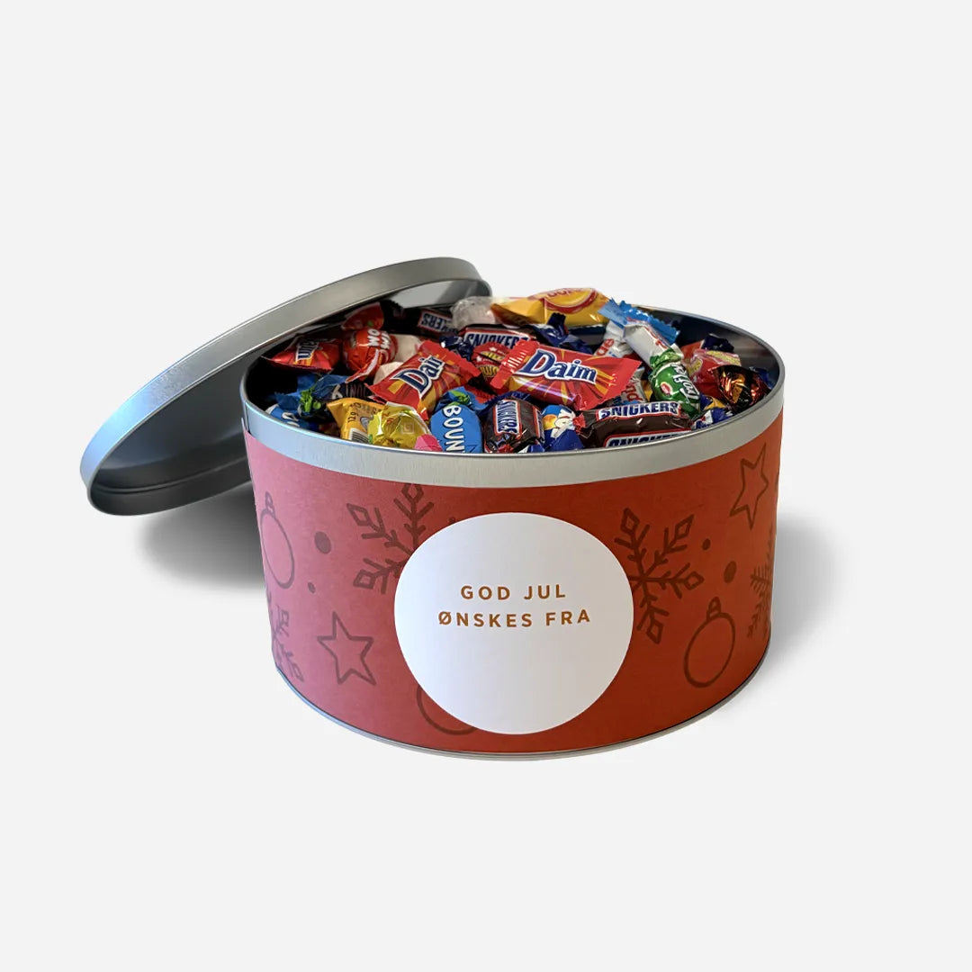 Rudolfs utvalgte godteboks med Innpakkede biter 1,4 kg